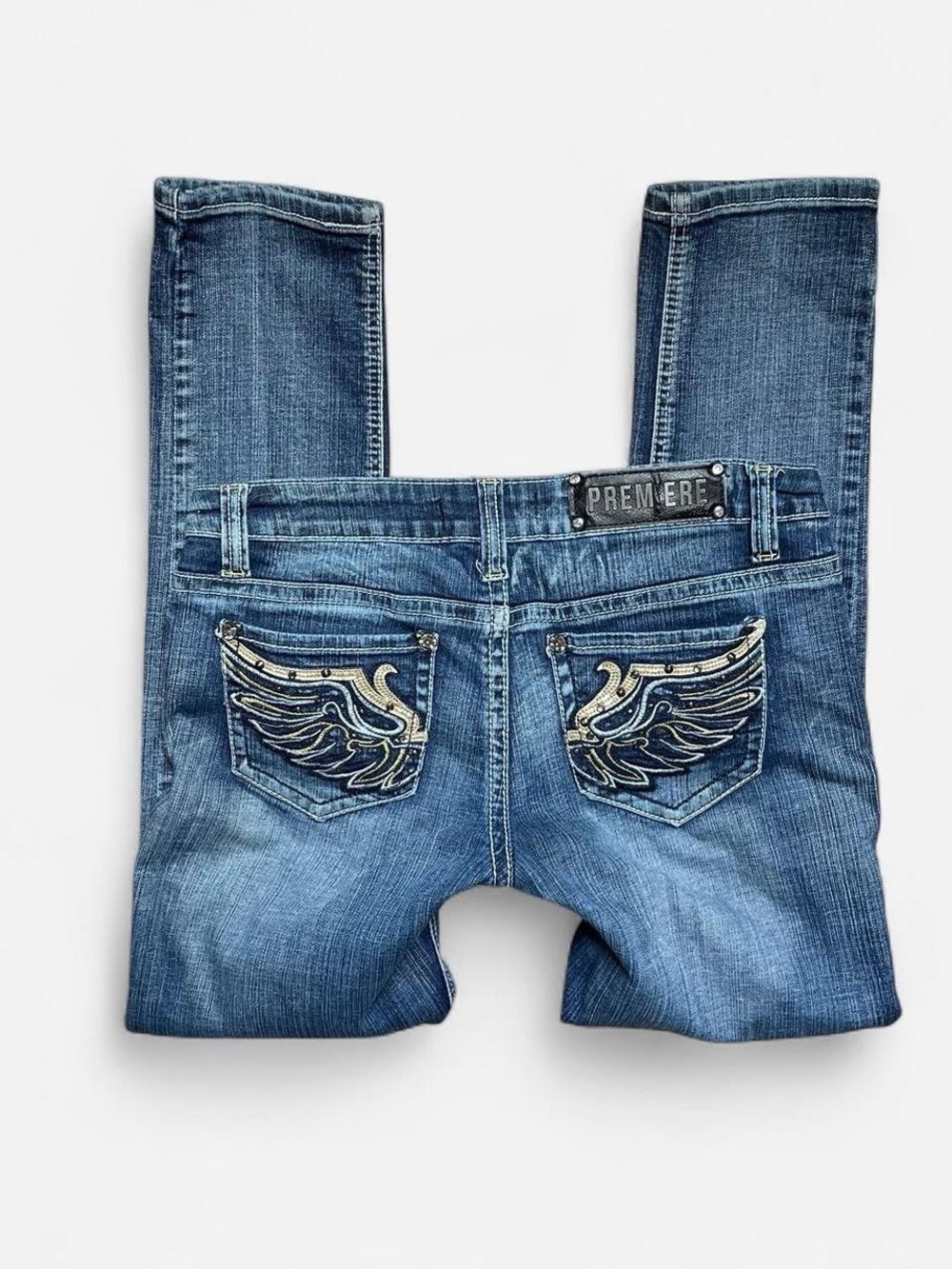PREMIERE by Rue 21 Embellished Wing Skinny Jeans Size 11/12